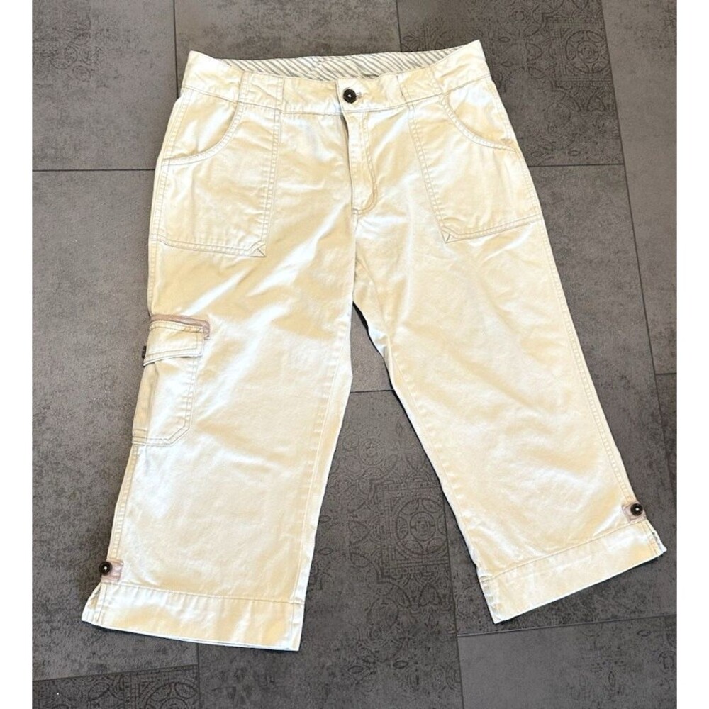 Carhartt Women Tan Capri Pants 10 Utility Beach Casual Minimalist Outdoor casual